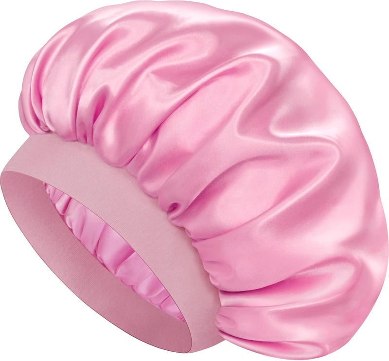 Doitory Store Satin Silk Bonnet for Sleeping, Double Layer Silk Sleep Cap for Men & Women, Soft Satin Lined Bonnet for Curly Hair - Image 1
